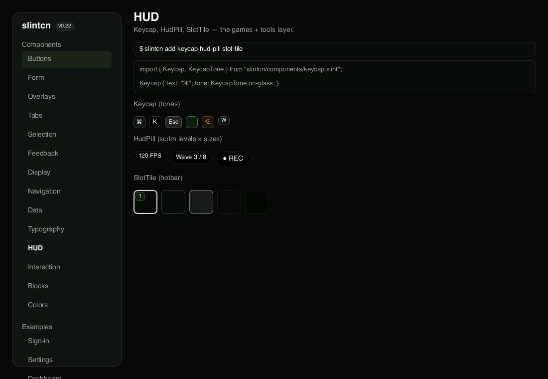 HUD components