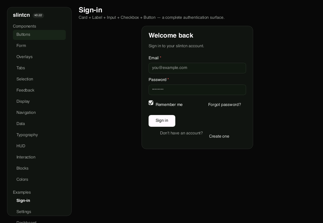 Sign-in block